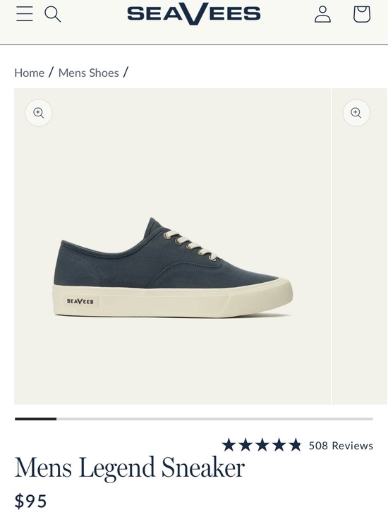 SeaVees Other - Men's Navy Canvas Low-Top seavees Sneakers with White Laces